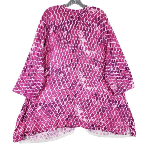 Catherines Cardigan Sweater Women’s Plus Size 4X 30/32W Mermaid Pink Button - Picture 3 of 10